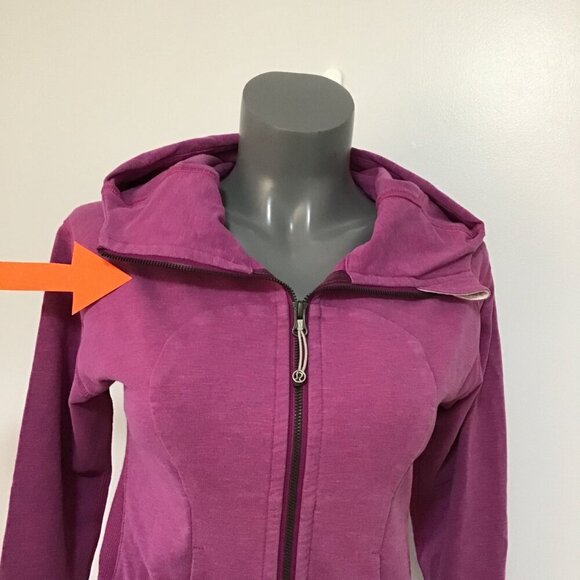 Lululemon On The Daily Hoodie Heathered Marled Ultra Violet Size 2 - Picture 11 of 14